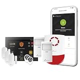 NIVIAN - Sistema de Alarma WiFi + gsm para Casa o Negocio | Control Desde App + SIM (SMS y Llamadas) | Kit Completo con Sirena, Sensores y Mando a Distancia | Anti sabotaje, Multiusuario
