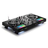 Hercules DJControl Inpulse 500 - Controlador DJ 2 Decks Serato/DJUCED | Controlador DJ de 2 decks para Serato y DJUCED con patas plegables, placa metálica trasera, Beatmatch Guide, audio