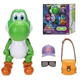 La película Super Mario Galaxy – Serie de Figuras de 13 cm – Figura de Yoshi con Accesorios Gorra, Gafas de Sol y Bandolera