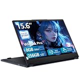 2 en 1 Pantalla Táctil 15,6 Pulgadas Ordenador Portátil, PC Portátil Win 11 con Core i3 8100Y Procesador, Laptop 8GB RAM 256GB SSD, Computadora Portátil 360° Pantalla Táctil 1080P FHD IPS Type-C HDMI