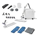 Amazon Basics Limpiador a Vapor Multiusos con 22 Accesorios, Depósito de 1,5L, 1500W, Blanco