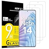 NEW'C 3 Piezas, Protector Pantalla para Xiaomi Redmi Note 14 5G/4G, (no compatible con Xiaomi Redmi Note 14 Pro 5G) Cristal templado Antiarañazos, Antihuellas, Sin Burbujas, Ultra Resistente