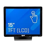 iggual Monitor Táctil de 15' - Compat Aplicaciones TPV- Panel Resistivo 75Hz TFT LCD (4:3)- SO: Wind XP hasta 11,MS-Dos, Linux- VESA 75x75mm- USB-A + VGA+HDMI, 1.024x768 XGA (349x274x69) MTL15C