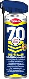 Caramba 70 Spray multifunción, lubricante y antioxidante, aceite de pulverización con protección contra el desgaste y la corrosión, doble cabezal de pulverización, 250 ml