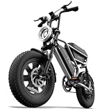 URLIFE de 16' x 3.0 Bicicleta Electrica, Batería Extraíble de 48 V y 13 Ah, Motor Sin Escobillas de 250 W, Autonomía de 100 km, Bici Eléctrica con Doble Suspensión, E Bike para Adultos