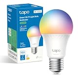 Tapo L535E Bombilla Inteligente WiFi, Equivalente a 75 W, 2500-6500K, E27 | Regulable. 16M de Colores. Horarios y Temporizador. No Requiere Hub. Modo Ausente. Control por Voz (Alexa/Google) y App Tapo.