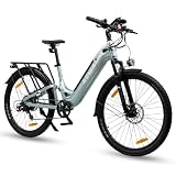 AZMA Bicicleta Electrica Adultos 27.5'/29', 8 Velocidades con Bateria Desmontable 720Wh/648Wh, Autonomía 100-150 km – Ebike para Montaña y Urbanos(s1-Gris)