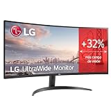 LG Monitor UltraWide 34WR50QK-B - 34'' Curvo, VA, WQHD, 100 Hz, Negro | 21:9, HDR10, sRGB 99%, WQHD (3440 x 1440), Panel VA, 5 ms, Curvo 1800R, HDMI 2.0