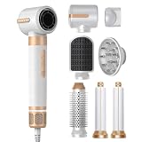 Secador de pelo Profesional de Alta Velocidad Klack Hot Air Styler 7 En 1, 110000 rpm, Cepillo Secador, Difusor, Alisador, Moldeador
