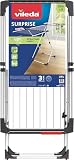 Vileda Surprise Tendedero Extensible de Acero y Aluminio, 11-20 m de Tendido, Soporte para Prendas Pequeñas, Ruedas, Blanco