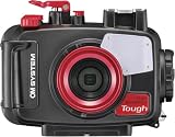 OM SYSTEM PT-059 Carcasa Subacuática TG-7 y Olympus TG-6, hasta 45 m | Policarbonato con cristal multicapa, control total de funciones, flash externo y rosca para accesorios subacuáticos
