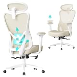 SONGMICS Silla de Oficina Ergonómica, Altura Ajustable, Carga de 150 kg