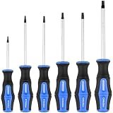 EffektWerk - Juego de destornilladores Torx de 6 piezas - Destornilladores de estrella T-10, T-15, T-20, T-25, T-30 y T-40 - Destornilladores dinamométricos con puntas magnéticas
