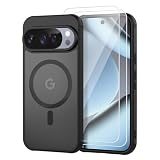 Vancle Funda Magnética para Google Pixel 10 & Pixel 10 Pro, Compatible MagSafe, con 2 Piezas Protector de Pantalla Cristal Templado, Protección de Cámara, Translúcida Mate Trasera (Pixel 10/10 Pro)