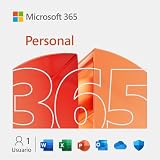 Microsoft 365 Personal | 12 meses | 1 persona | Apps Office con IA | 1TB de Almacenamiento OneDrive | Código de activación enviado por email