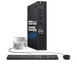 Dell OptiPlex 3060 Mini, Micro Ordenador de Escritorio, Intel Core i5-8500T, 8GB de RAM, SSD de 256GB, Teclado US (QWERTY), WiFi & Bluetooth, Windows 11 Pro (Reacondicionado)