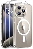 Qasyfanc Funda para iPhone 15 Pro Compatible con MagSafe, Transparente