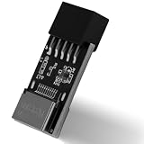 JiaHeHe - Adaptador USB 2.0 de 9 pines a USB 3.1/3.2 Tipo-C 20 pines A-Key para placa base, conector interno USB tipo C panel frontal para PC, extensión puertos USB tipo E