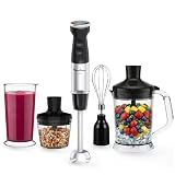Moulinex Quickchef, Batidora Mano 1000W Powelix Accesorios 5 en 1 | Con tecnología Powelix, accesorio 5 en 1, modo silencioso y velocidades variables DD67L810