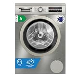 Bosch Lavadora, Libre Instalación, 8 kg, Serie 6, EcoSilence, Acero Antihuellas, WUU28T8XES