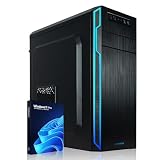 Greed® Basic V2 PC con Intel Core i5 10400 - Ordenador de sobremesa + Home Office con 4,3 GHz, 8 GB RAM/RAM - 256 GB SSD - DVD+RW - USB3.1 - Wi-Fi, con Windows 11 Pro