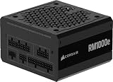 CORSAIR RM1000e (2025) Fuente de alimentación ATX - Negro | Incluye un cable de 12V-2x6, Totalmente Modular, Compatible con ATX 3.1 y PCIe 5.1, Cybenetics Gold, Condensadores a 105°C