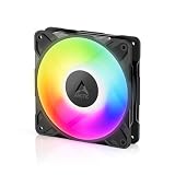 ARCTIC P12 Pro A-RGB - Potente Ventilador de Caja PC Premium, Case Fan PWM 120 mm, Divisor de cable en Y, 600–3000 rpm, 0 rpm