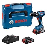 Bosch Professional 18V System atornillador a batería GSB 18V-65 (motor Brushless sin escobillas, longitud del cabezal 175, 2 baterías ProCORE18V 4.0Ah, L-BOXX)
