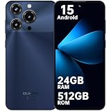 OUKITEL C69 Telefonos Moviles Libres 2026-24GB RAM+512GB ROM/TF 1TB Smartphone, Batería 6000mAh, 7,2' HD+ 120Hz Pantalla Android 15 Telefono Movil, Cámara 64MP+8MP, 4G Dual SIM/Face ID/NFC, Negro