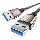 MOGOOD Cable USB 3.0 1M, USB A macho-A macho, 5Gbps, Nylon, 1 unidad