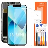 AGCUT Pantalla LCD para iPhone 13 Mini LCD Pantalla para iPhone 13 Mini A2481 A2626 A2629 A2630 A2628 5,4 pulgadas Reemplazo de pantalla 3D Touch Screen Digitizer Montaje + Kit de Reparación (Negro