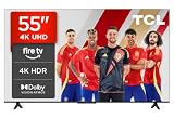 TCL 55PF650A Televisor 55 Pulgadas 4K UHD, Smart TV con Fire TV, Dolby Vision y Atmos, AirPlay 2, HDR10, DTS, Game Master, Control por Voz Alexa