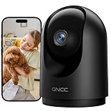 GNCC Cámara Vigilancia WiFi Interior 2K 3MP 2.4/5GHz Visión Nocturna 1 Pack