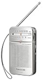 Radio de Bolsillo con Correa RF-P50DEG-S de Panasonic con batería. Color Plateado