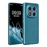 kwmobile Carcasa Compatible con Xiaomi Redmi Note 14 Pro 5G / Poco X7 Funda - Funda Ultrafina de TPU con Bordes elevados - Azul metálico
