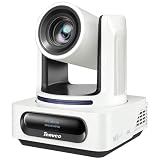 Tenveo Cámara PTZ 4K con NDI（White）, Auto-Tracking IA, Zoom óptico de 20x, Salidas 3G-SDI USB3.0 HDMI LAN PoE, transmisión IP NDI en Vivo para conferencias, Youtube, OBS, vMix.