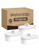 [Original] Waterdrop PF-01A Filtro Agua para Jarra Waterdrop, 3 Meses Cada | Certificado NSF, Reduce Plomo, PFAS, PFOA/PFOS, Cloro, Cada Filtro Dura Hasta 3 Meses o 200 Galones, Paquete 3