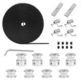 Luabue 5M Correa Dentada GT2 6mm + 8 piezas Polea Dentada 20 Dientes 5mm de Aluminio 2 Tipos Kit Correas y Poleas Dentadas Repuestos para Anet A8 Impresora 3d Incluido 2 Bloques y 4 Resortes