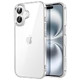 JETech Funda para iPhone 16, Anti-Amarillamiento, Transparente