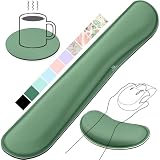 Gimars Reposamuñecas Teclado y Ratón, Reposa Muñecas Espuma con Memoria para Teclado Ergonómico Sedoso, Reposamuñecas Mouse Pad para Alivio del Dolor, Ordenador para Gaming Gamer Oficina, Verde Oscuro