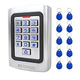 Retekess T-AC04 Control de Acceso, Teclado Acceso Puerta | para Tienda, Apartamentos, Garajes, Impermeable IP68, Teclado Retroiluminado, Código PIN, RFID 125KHz, Wiegand 26