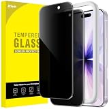 JETech Protector Pantalla Privacidad para iPhone 17, 2 Unidades | Protección Antiespía, Cristal Vidrio Templado, Marco de Instalación Fácil, Anti-Arañazos