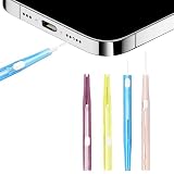 AXFEE Kit de Limpieza de Teléfono Celular 4Pcs,Adecuado para Puertos USB-C | Kit de Cepillo de Limpieza de Puerto de Teléfono USB C, Cepillo de Limpieza de Doble Cara,Kit de Limpieza de Carga,4 Colores
