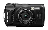 OM SYSTEM Tough TG-7 Cámara Digital 12 MP Sumergible 4K Macro - Negro | Resistente a golpes y polvo con lente F2.0, GPS, WiFi y Bluetooth. Ideal para fotografía subacuática y vídeo vertical.
