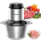 Picadora de Carne 2L 300W 2 Velocidades y 4 Cuchillas de Acero Inoxidable