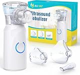 AU YAT Nebulizador para Adultos, Nebulizador Portátil Recargable para Adultos y Niños, Silencioso para Niños con 2 Máscaras y Boquilla, inhalador Con Mango para uso Doméstico y de Viaje