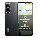 Xiaomi POCO C81 Pro Smartphone 4+128 GB Negro Batería de 6000 mAh | Pantalla inmersiva de 6,9', Teléfono con diseño elegante y refinado, Cámara dual AI de 13 MP, 1 año de garantía adicional