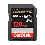 SanDisk Extreme PRO Tarjeta SD 128 GB SDXC, SD Card 4k UHD, UHS-I, V30, hasta 200 MB/s, SanDisk QuickFlow Technology, Software de recuperación de datos RescuePRO Deluxe, Class 10, U3