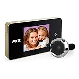AYR 756 Mirilla Digital para Puerta con Pantalla LCD 2.6' Níquel Cromo | Mirilla puerta níquel cromo, pantalla LCD TFT 2.6', puertas 38-110 mm, 2 pilas AAA, visión 105°
