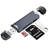 YIIFELL Lector Tarjetas SD, Adaptador Triple Puerto USB (A/C/Micro) SD Card Reader para Flash Drive/SD/Micro SD/TF/SDHC/SDXC, Compatible con Ordenador Portátil, Teléfono Móvil y Tableta